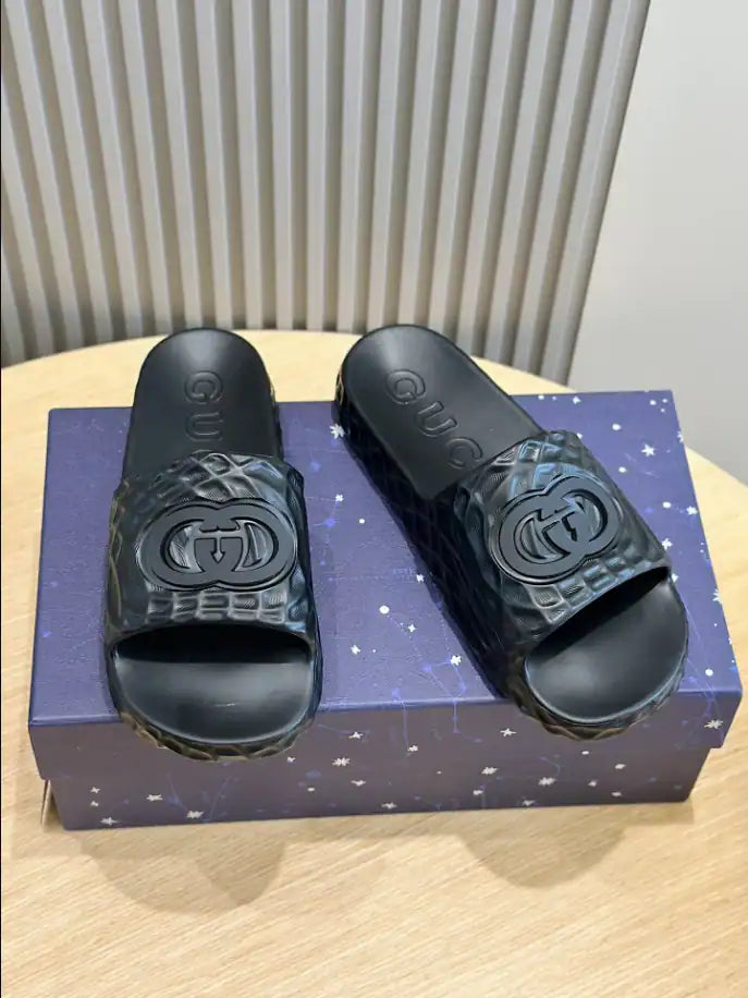 Gucci Padded Slides - Black