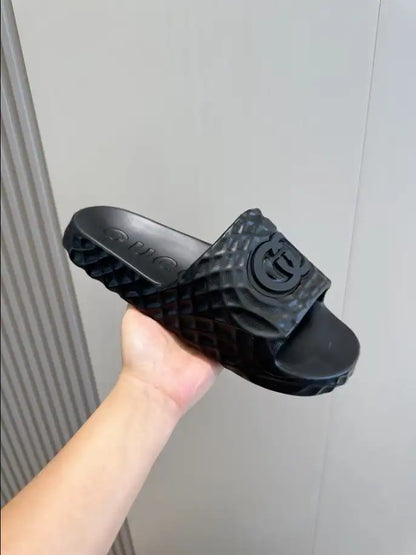 Gucci Padded Slides - Black