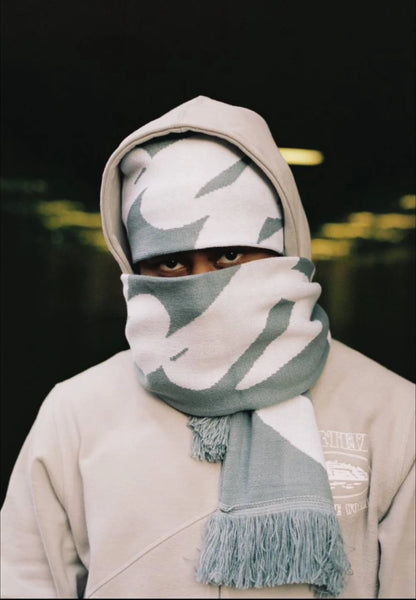 Crtez Scarf - Grey/White