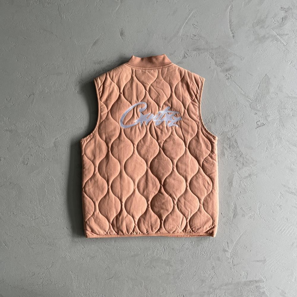 Crtez Guerillaz Lightweight Quilted Vest - Pink