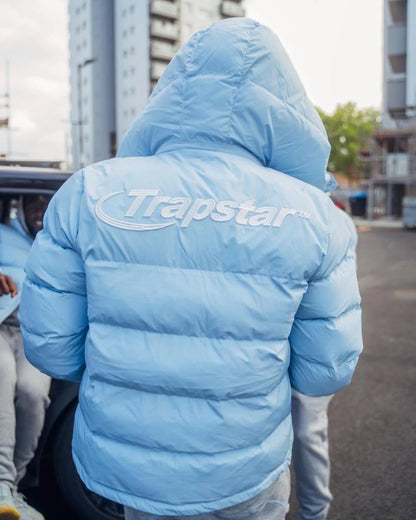 TS Hyperdrive Detachable Hooded Puffer Jacket - Ice Blue