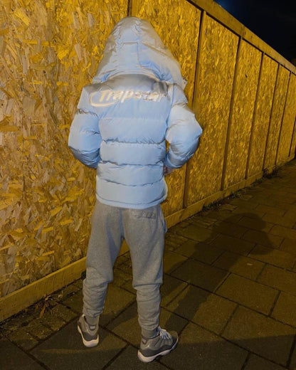 TS Hyperdrive Detachable Hooded Puffer Jacket - Ice Blue