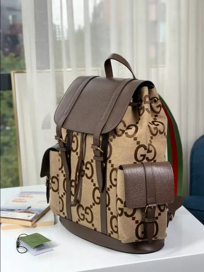 Gucci GG Jumbo Backpack - Beige