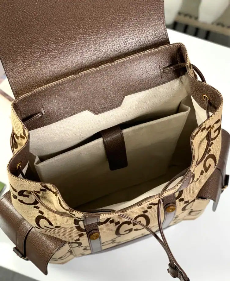 Gucci GG Jumbo Backpack - Beige