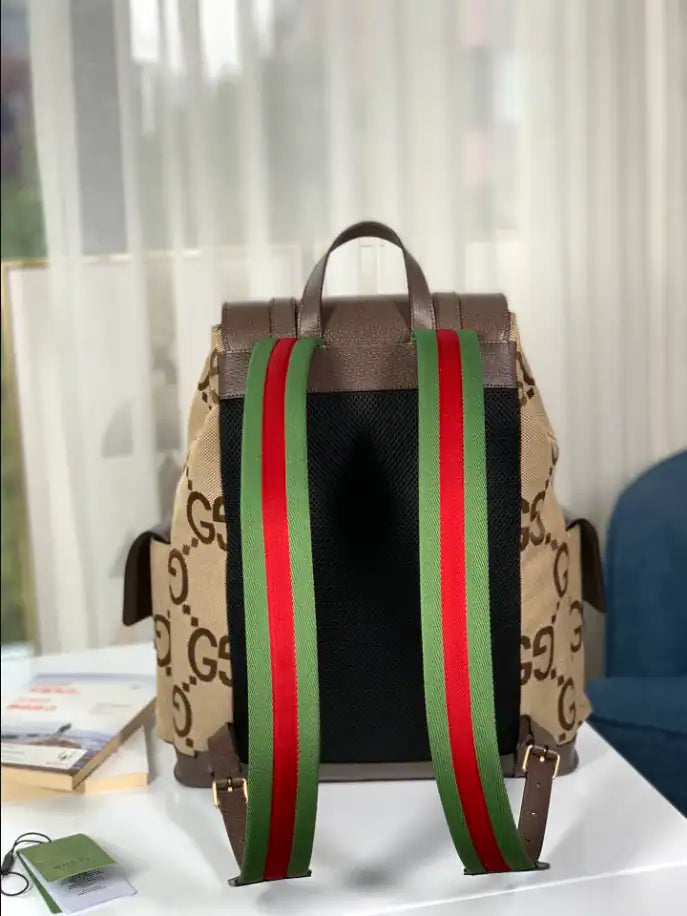 Gucci GG Jumbo Backpack - Beige
