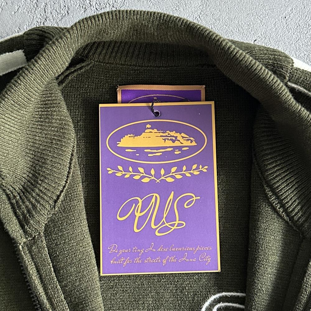 Crtez Knit Zip-Up Fleece - Green