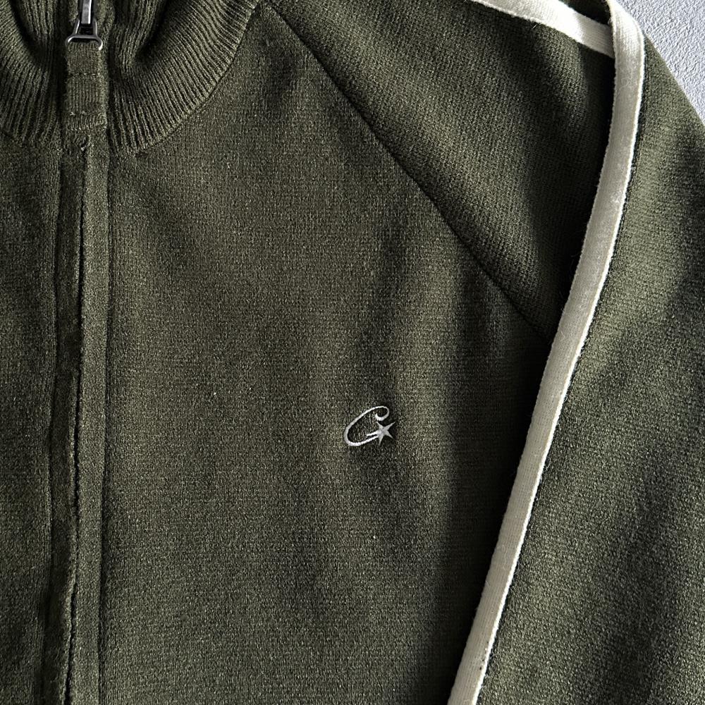 Crtez Knit Zip-Up Fleece - Green