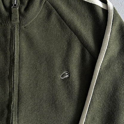 Crtez Knit Zip-Up Fleece - Green