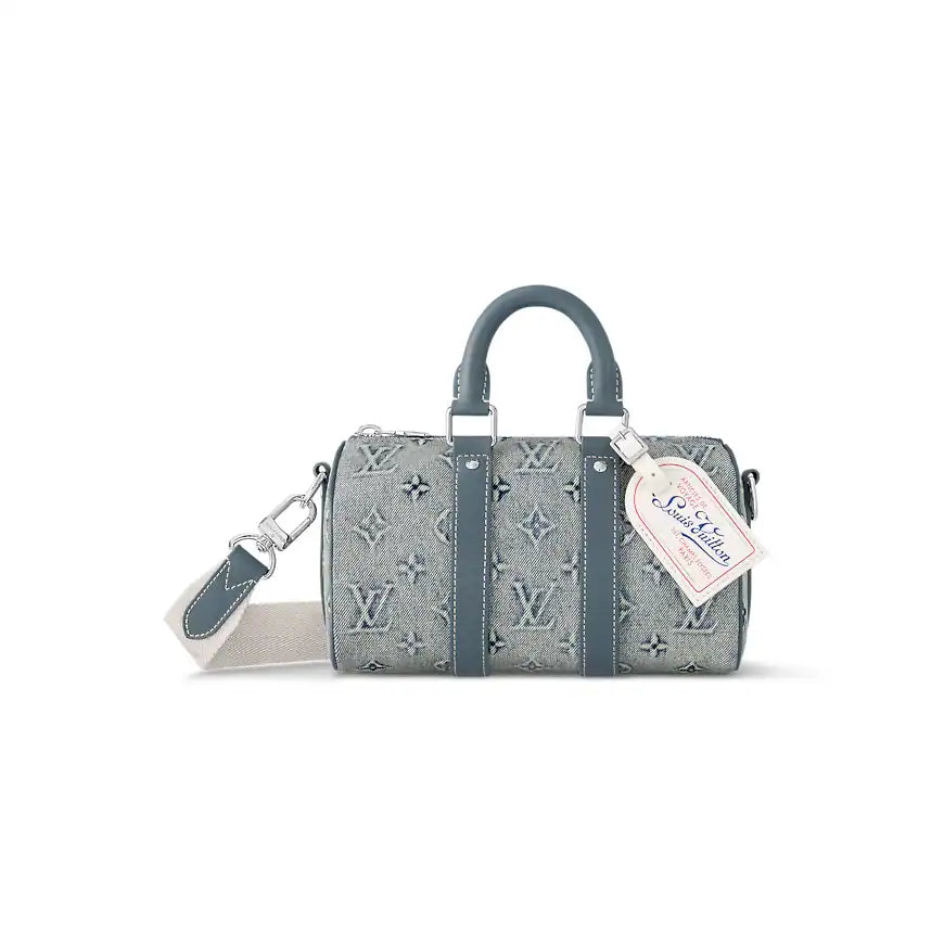 LV Bandouliere Keepall 25 Duffle Bag - Jean Blue