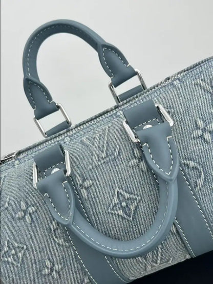 LV Bandouliere Keepall 25 Duffle Bag - Jean Blue