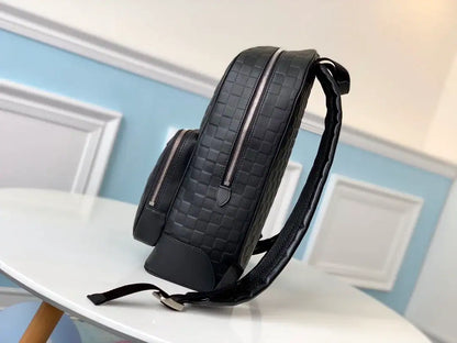 LV Campus Damier Leather Backpack - Black