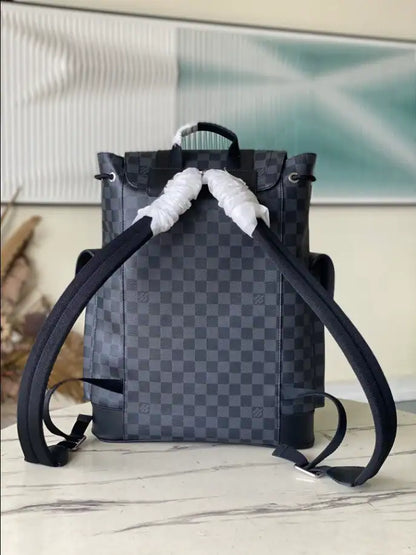 LV Christopher PM Damier Backpack - Black