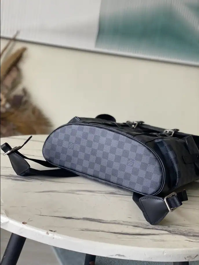LV Christopher PM Damier Backpack - Black