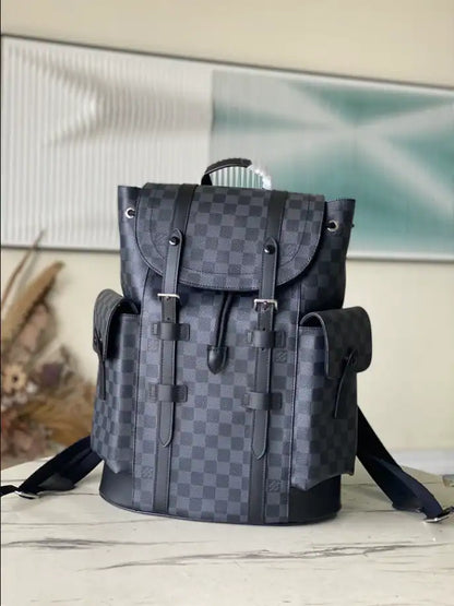 LV Christopher PM Damier Backpack - Black