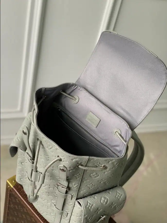 LV Christopher PM Monogram Backpack - White