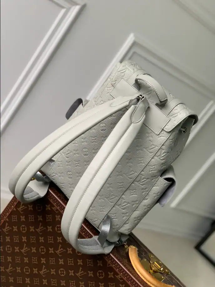 LV Christopher PM Monogram Backpack - White