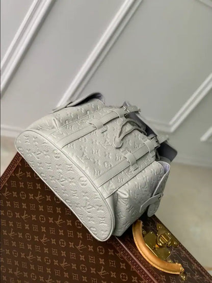 LV Christopher PM Monogram Backpack - White