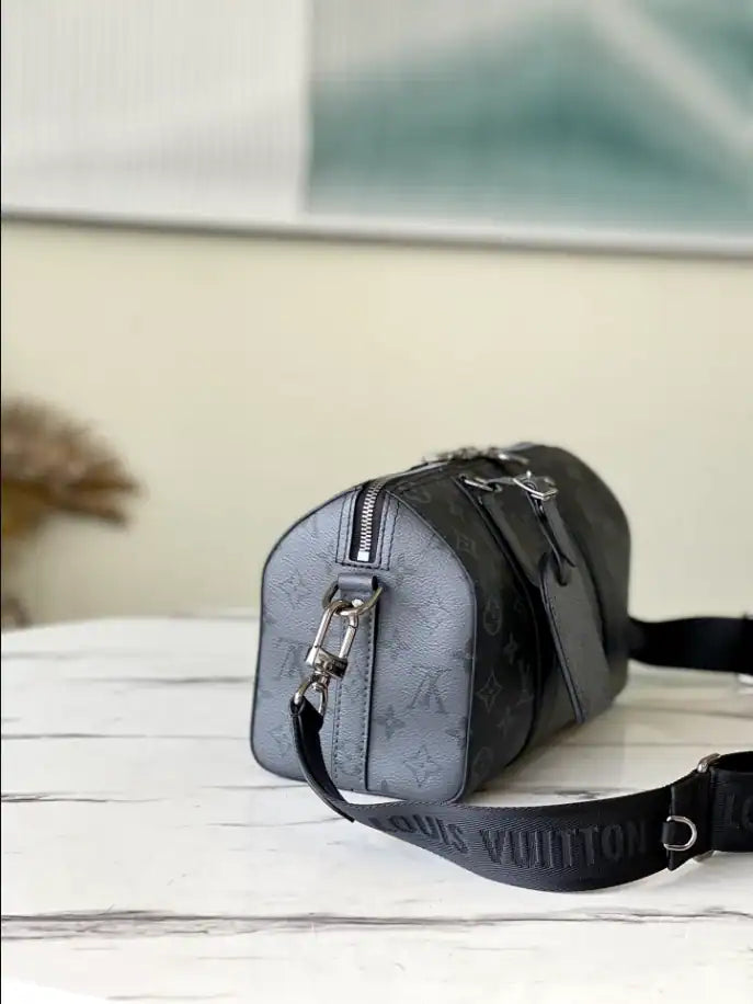 LV City Keepall Monogram Eclipse Canvas - Black