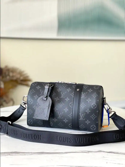 LV City Keepall Monogram Eclipse Canvas - Black