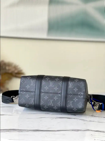 LV City Keepall Monogram Eclipse Canvas - Black