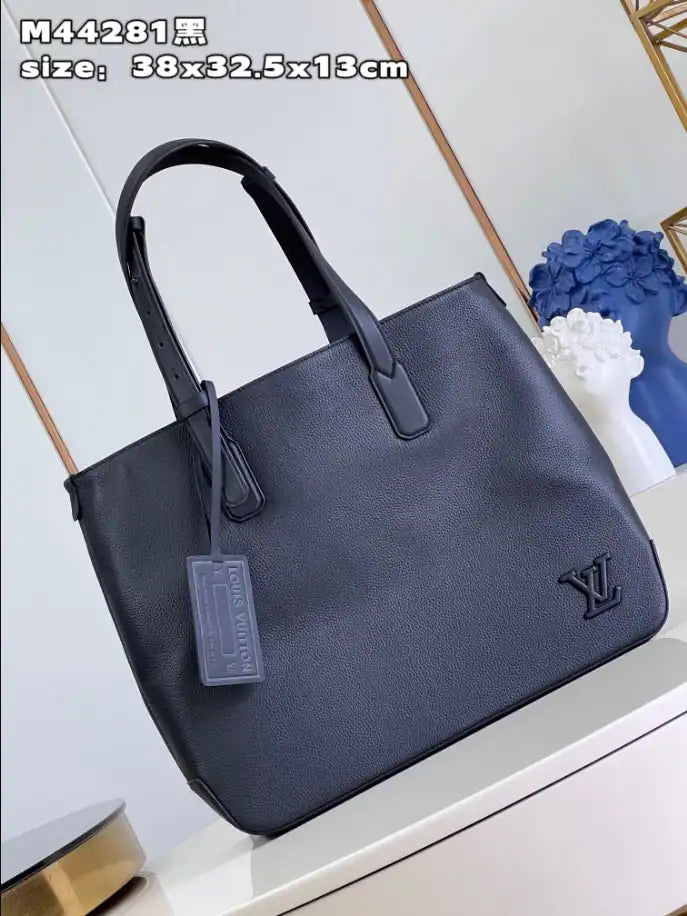 LV Astatine Fastline Tote Coiled Leather Bag - Black