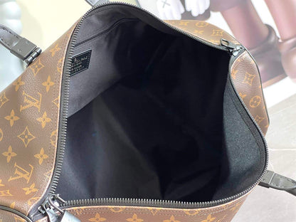 LV Keepall Monogram Duffle Bag - Brown