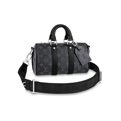 LV Keepall Bandouliere 25 Monogram Duffle Bag - Black