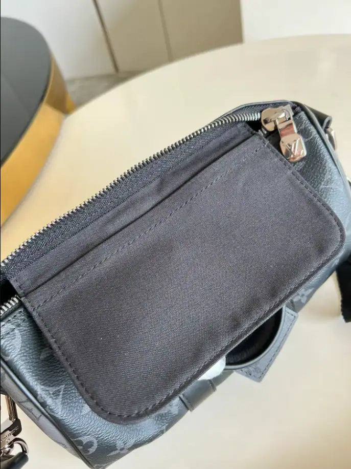 LV Keepall Bandouliere 25 Monogram Duffle Bag - Black