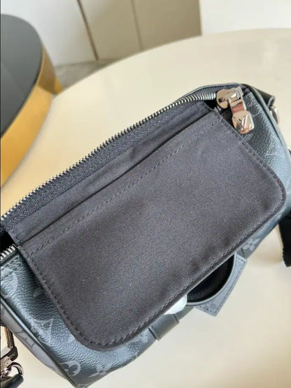 LV Keepall Bandouliere 25 Monogram Duffle Bag - Black