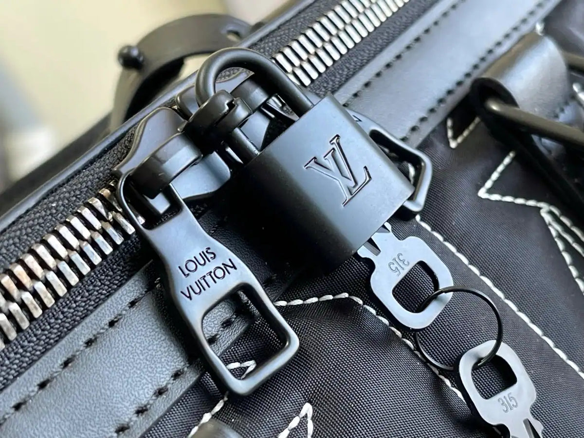LV Keepall Bandouliere Duffle Bag - Black/White