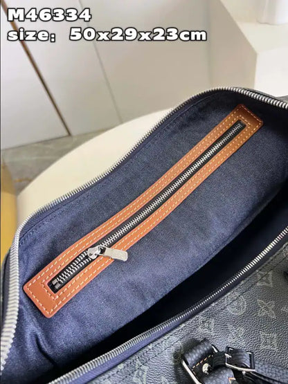 LV Keepall Bandouliere Monogram Duffle Bag - Black