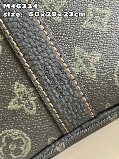 LV Keepall Bandouliere Monogram Duffle Bag - Black