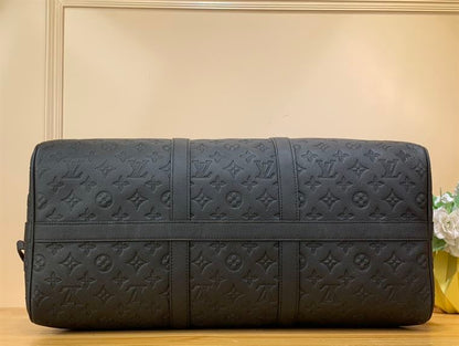 LV Keepall Bandouliere Monogram Duffle Bag - Black