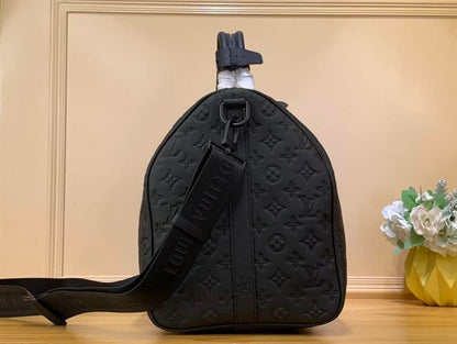 LV Keepall Bandouliere Monogram Duffle Bag - Black