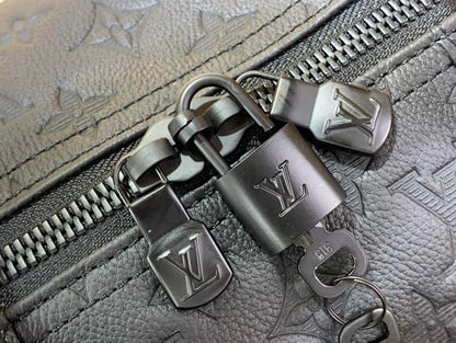 LV Keepall Bandouliere Monogram Duffle Bag - Black
