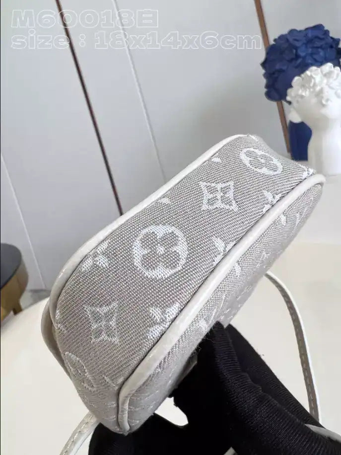 LV Pochette Cancun Pouch Shoulder Bag - Grey