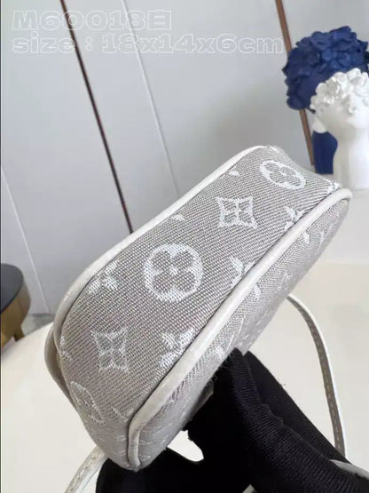 LV Pochette Cancun Pouch Shoulder Bag - Grey