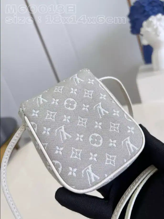 LV Pochette Cancun Pouch Shoulder Bag - Grey