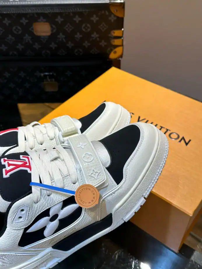 LV Trainer Sneakers - Black/White