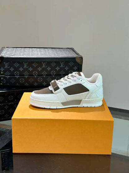 LV Trainer Sneakers - Beige/Brown
