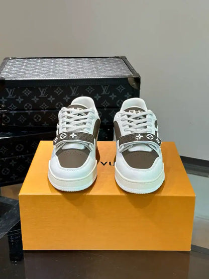 LV Trainer Sneakers - Beige/Brown