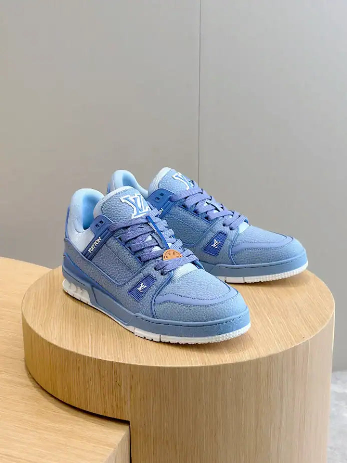 LV Trainer Sneakers - Blue