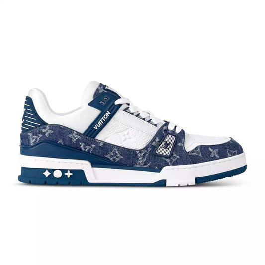 LV Trainer Sneakers - White/Blue