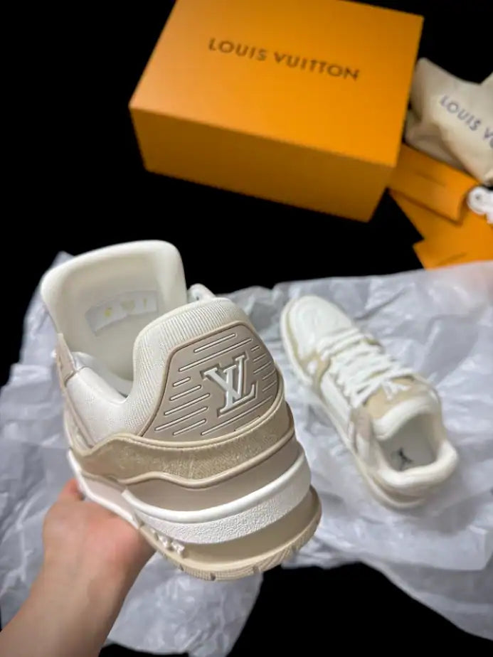 LV Trainer Sneakers - White/Beige