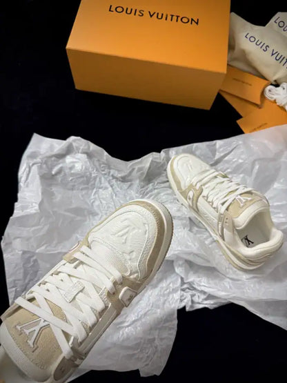 LV Trainer Sneakers - White/Beige