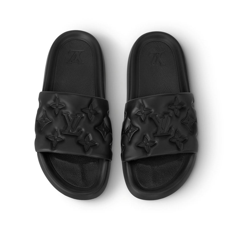 LV Logo Slides - Black