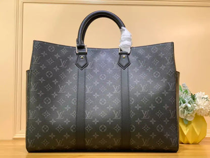 LV Sac Plat 24H Monogram Eclipse - Black