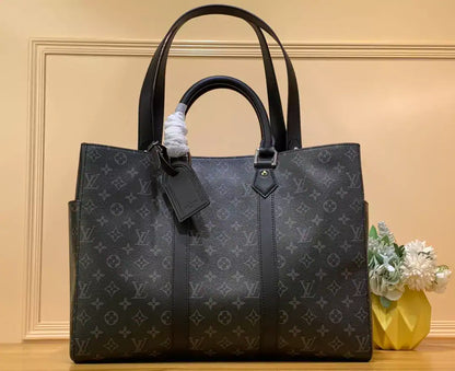 LV Sac Plat 24H Monogram Eclipse - Black