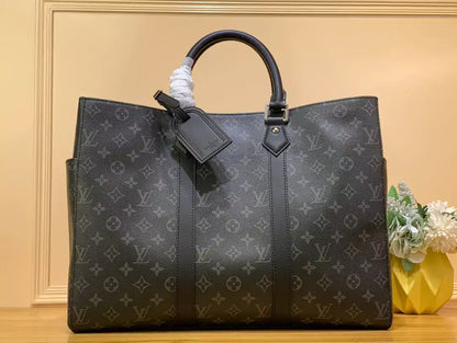 LV Sac Plat 24H Monogram Eclipse - Black