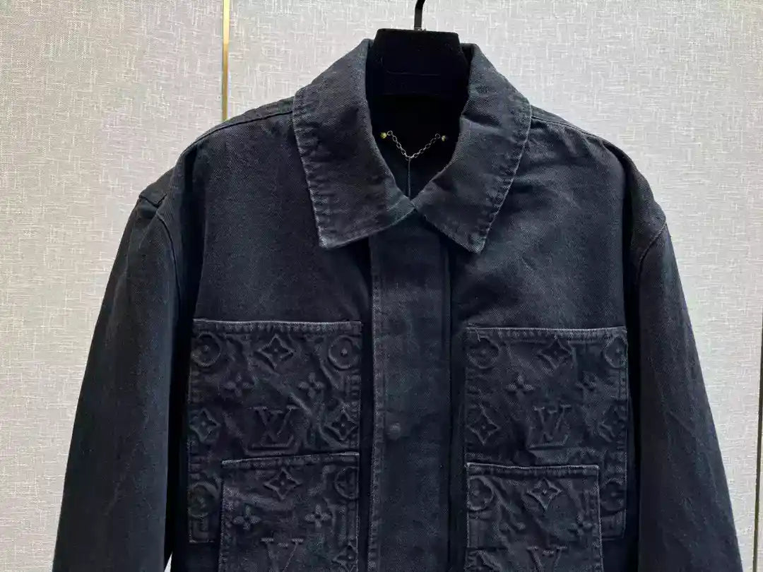 LV Denim Jacket - Black